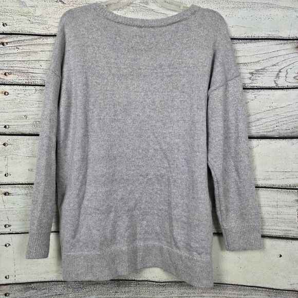 Cato Plus 14/16W Gray Metallic Bow Sweater Soft Knit - Picture 4 of 7